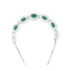 92.5 Silver Bracelet With Green Stone Collection for Ladie's